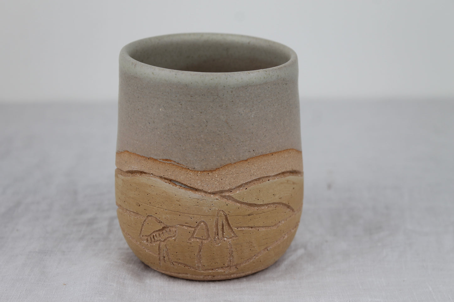 Pair of Mushroom Cups in Cream