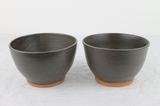 Pair of Small Bowls in Charcoal