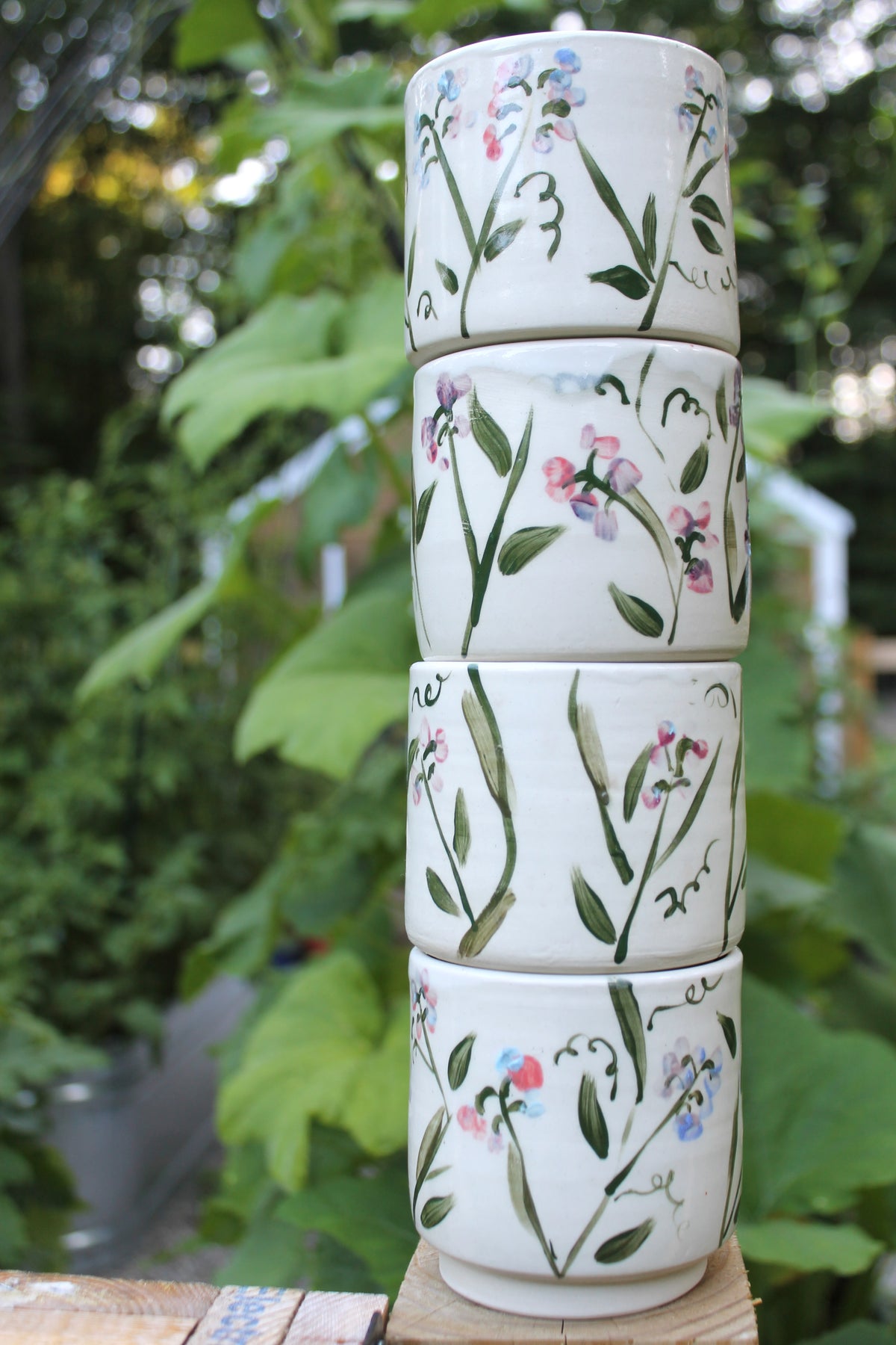 Sweet Pea Stacking Cups Set of 2