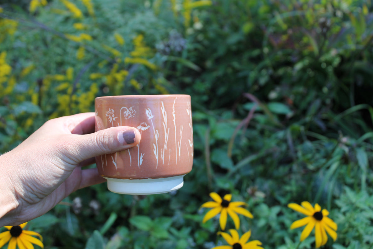 Wildflower Stacking Cups in Terra Cotta Set of 2