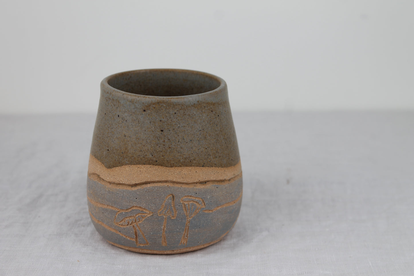 Pair of Mushroom Cups in Stone