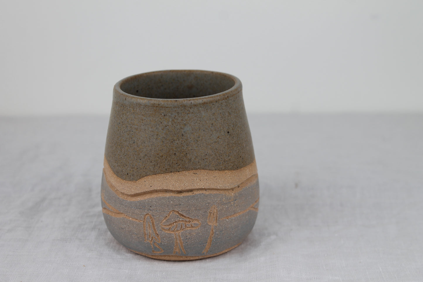 Pair of Mushroom Cups in Stone