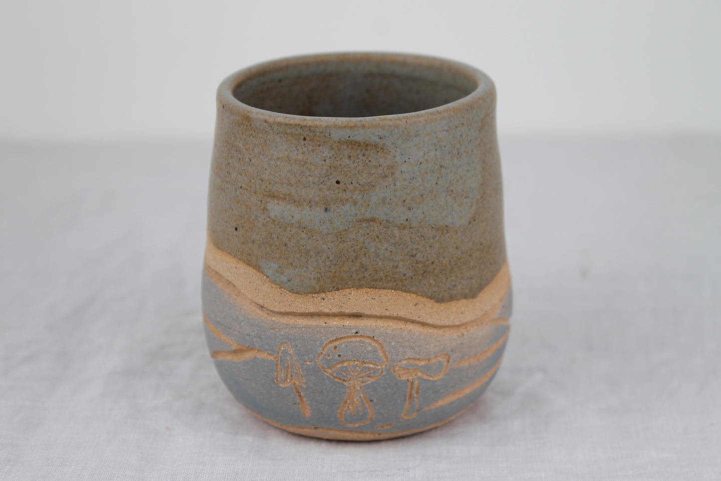 Pair of Mushroom Cups in Stone