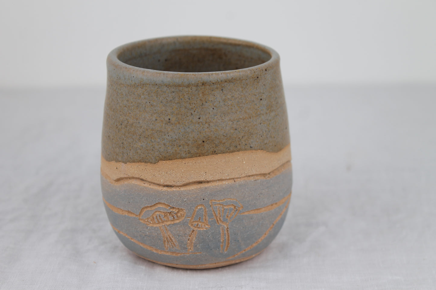 Pair of Mushroom Cups in Stone