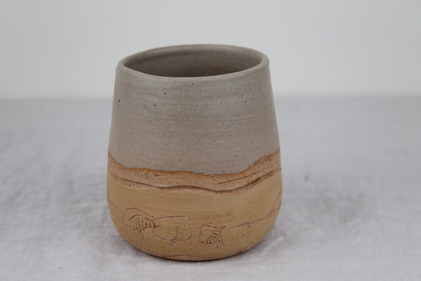 Pair of Mushroom Cups in Cream