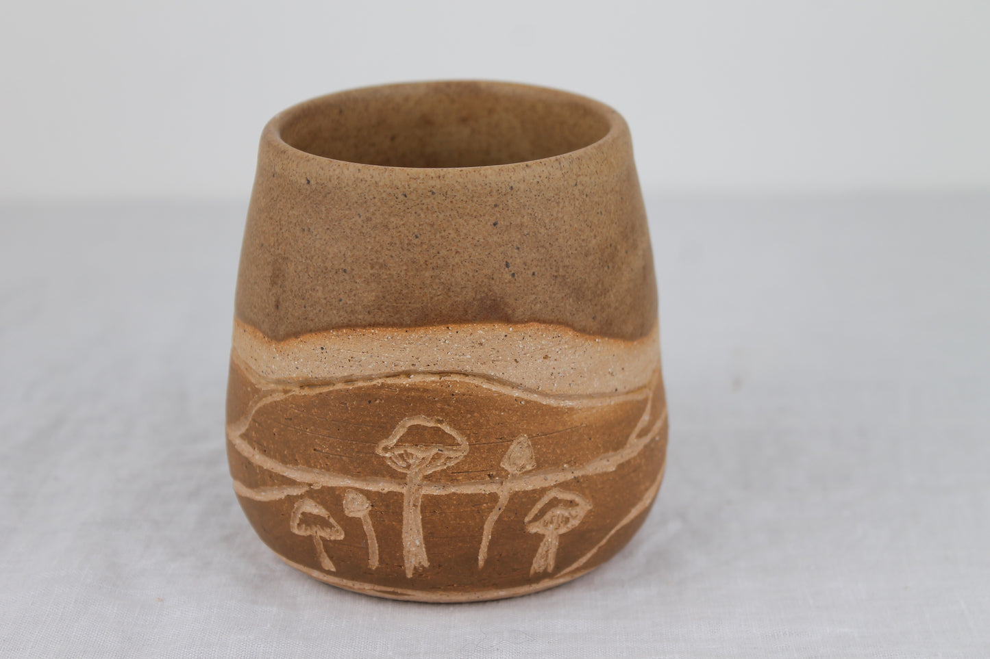 Pair of Mushroom Cups in Honey