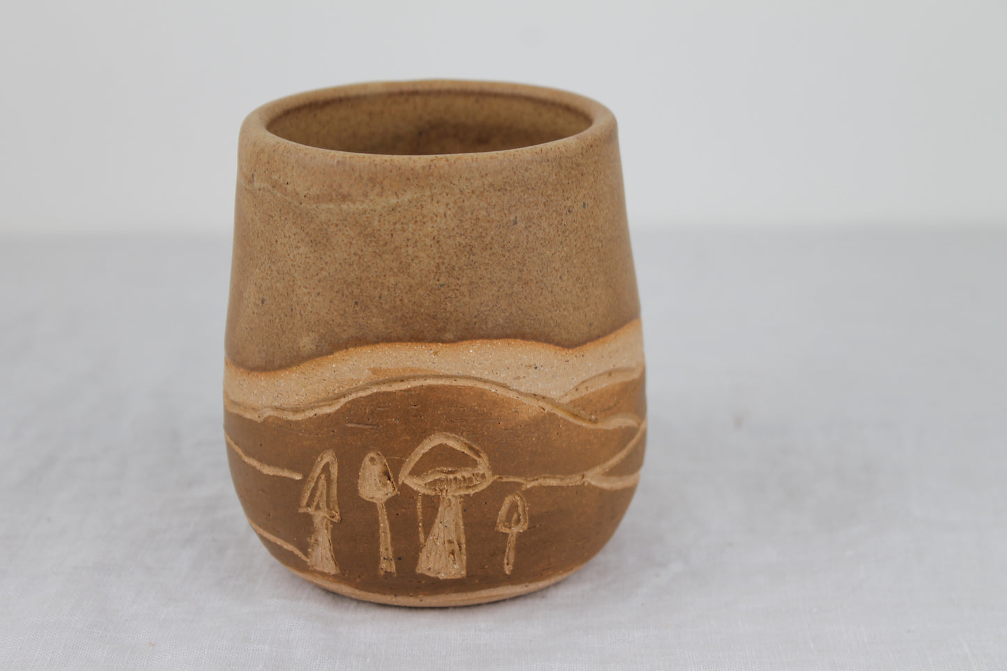 Pair of Mushroom Cups in Honey