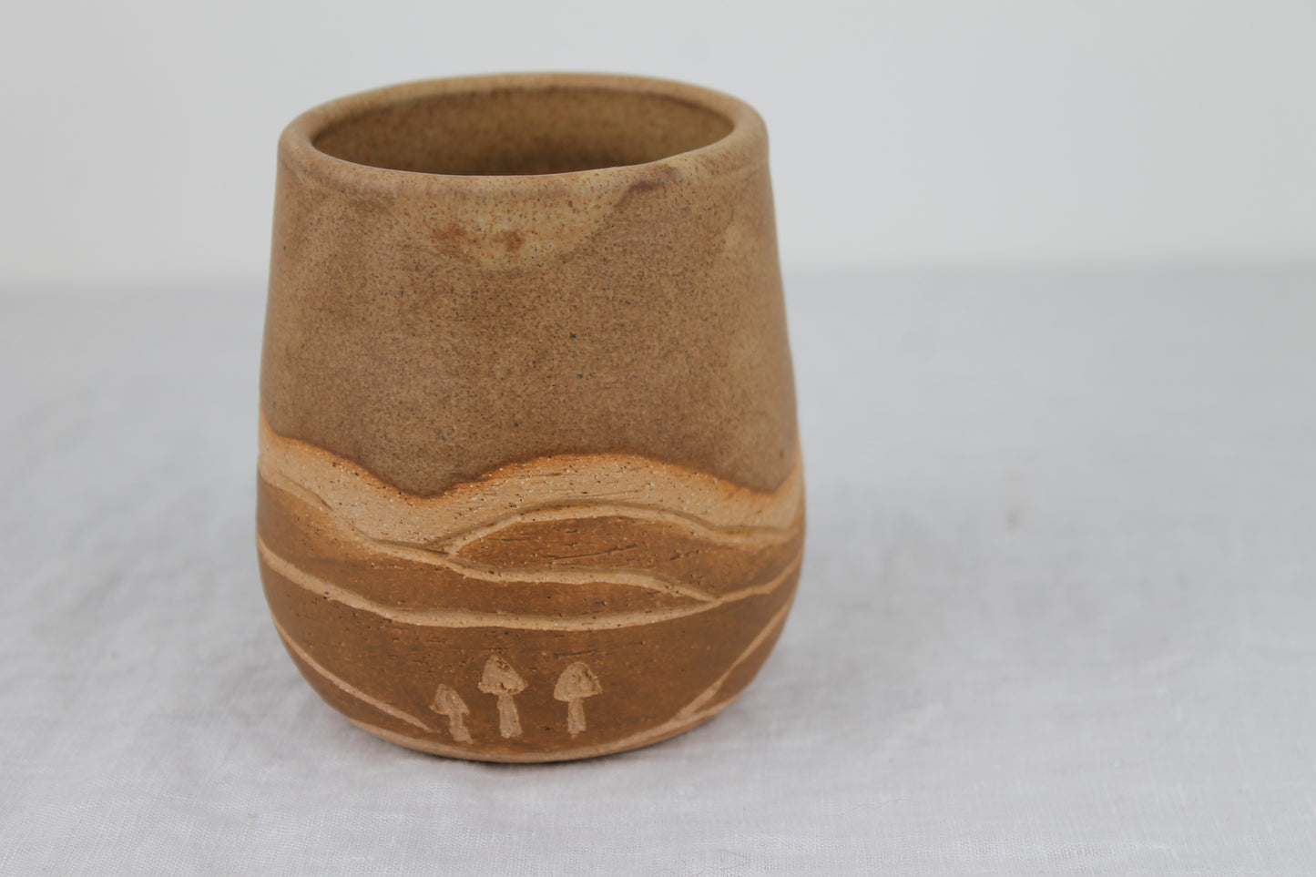 Pair of Mushroom Cups in Honey