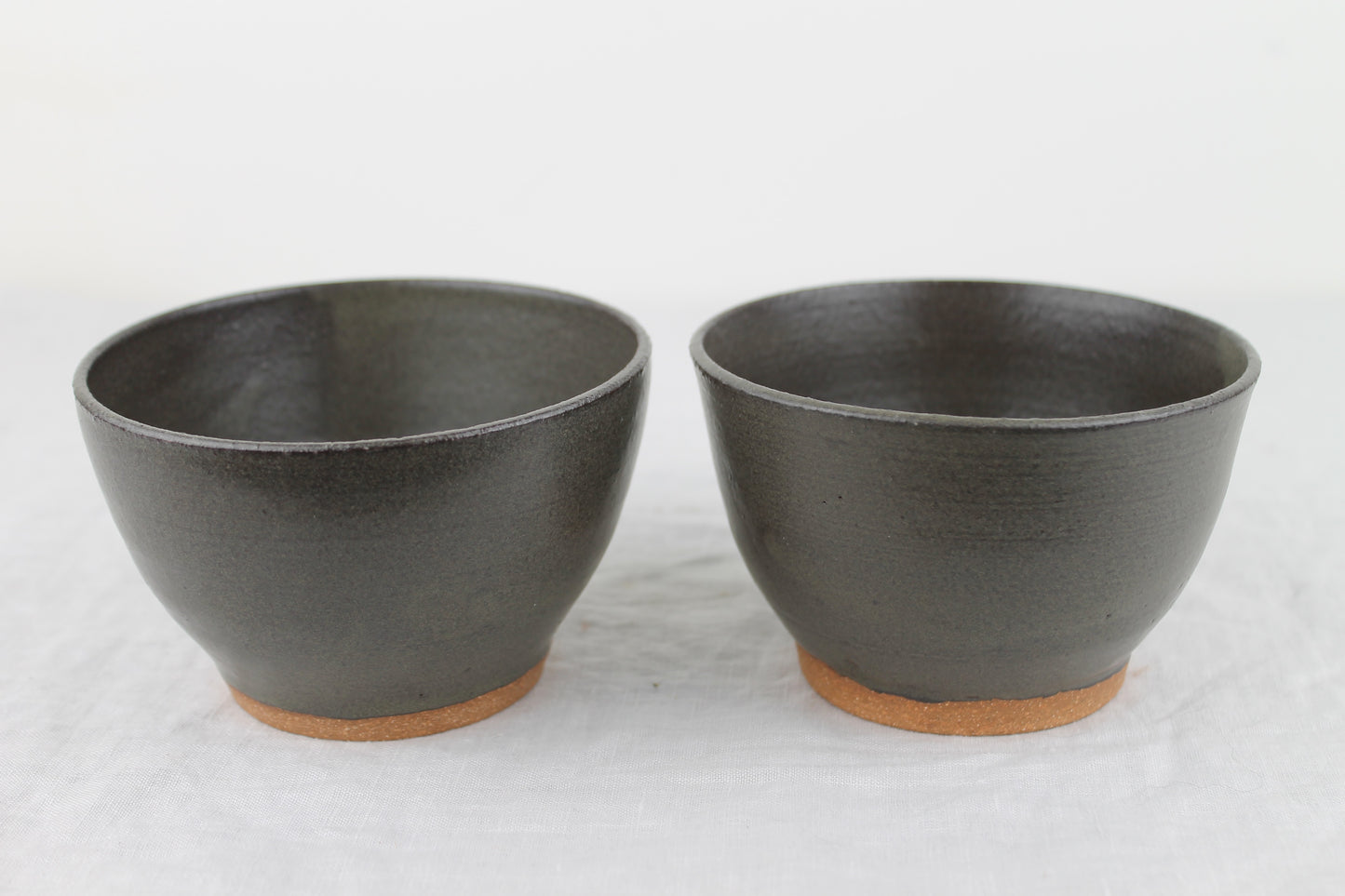 Pair of Small Bowls in Charcoal