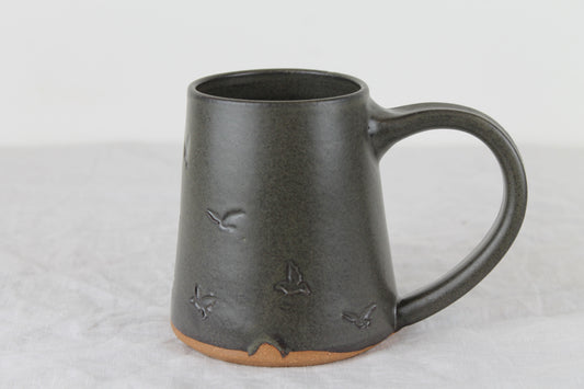 Bird Mug in Charcoal No. 2