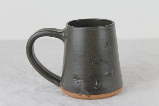 Bird Mug in Charcoal No. 2