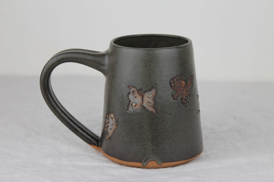 Butterfly Mug in Charcoal No.1