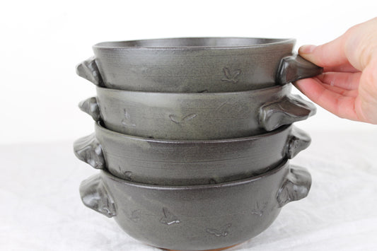Bird Bowl in Charcoal