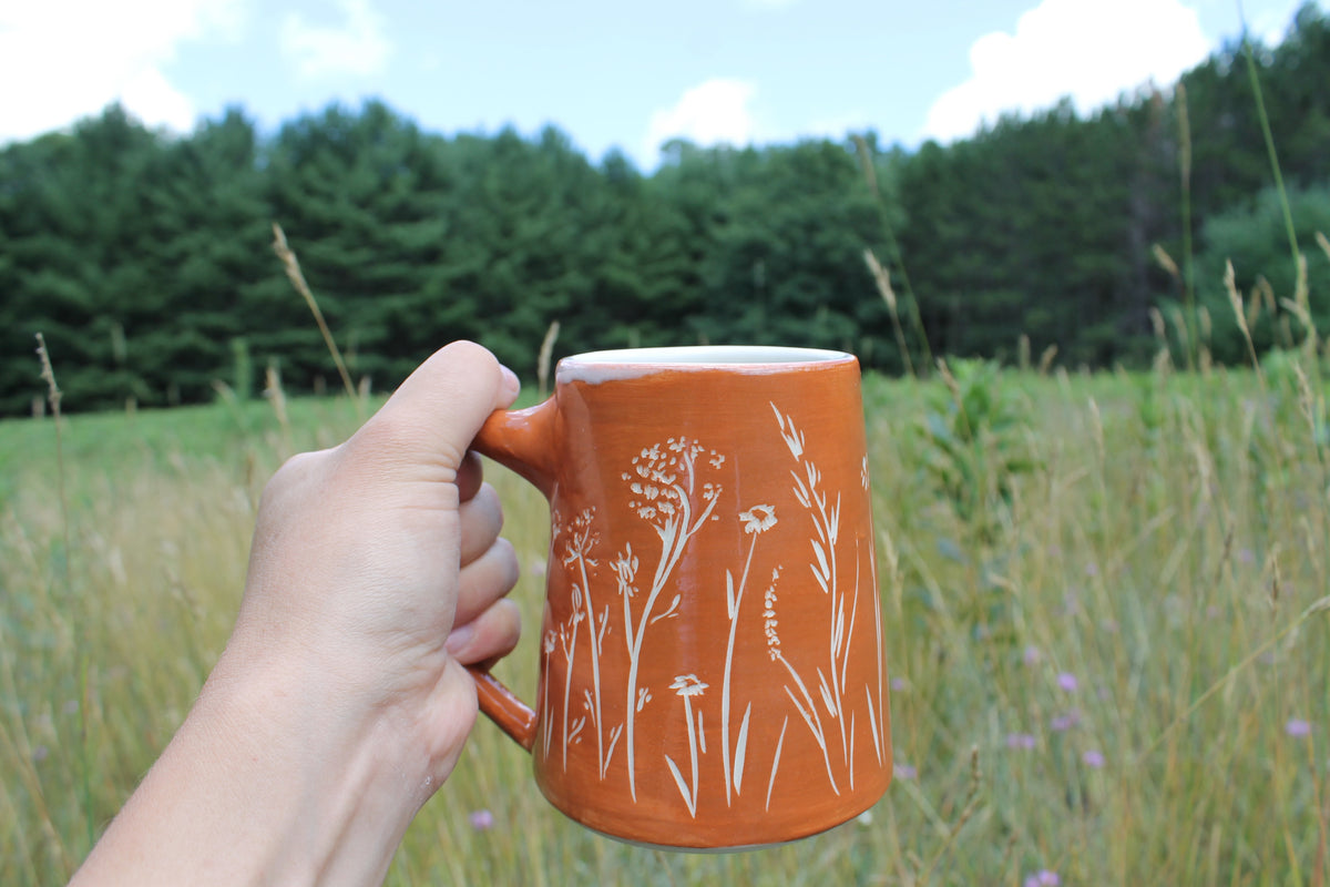 Wildflower Mug in Terra Cotta