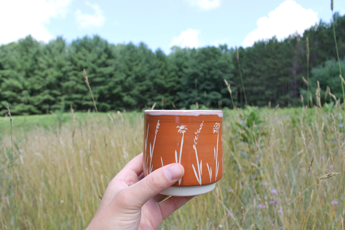 Wildflower Stacking Cups in Terra Cotta Set of 2